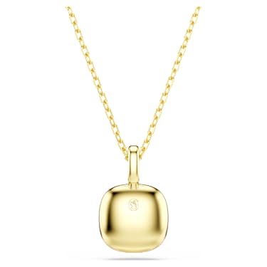 Una Angelic Hänge, Kuddslipad, Vit, 18K guldfinish - Swarovski, 5764761