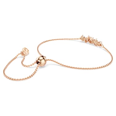 Zapestnica Mesmera, Mešani rezi, Bela, V videzu rožnatega zlata 18K - Swarovski, 5764801