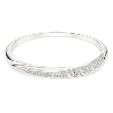 Swarovski Classica bangle, Round cut, White, Sterling silver - Swarovski, 5764808