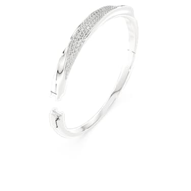 Swarovski Classica bangle, Round cut, White, Sterling silver - Swarovski, 5764808