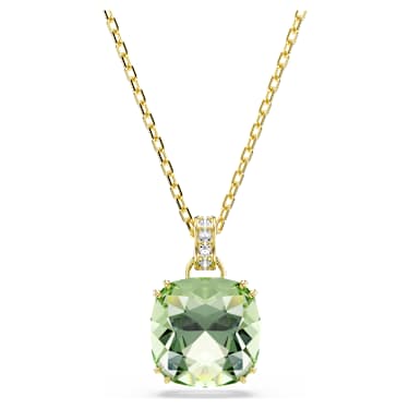 Millenia 鏈墜, 枕形切割, 綠色, 鍍金（金色飾面） - Swarovski, 5764821
