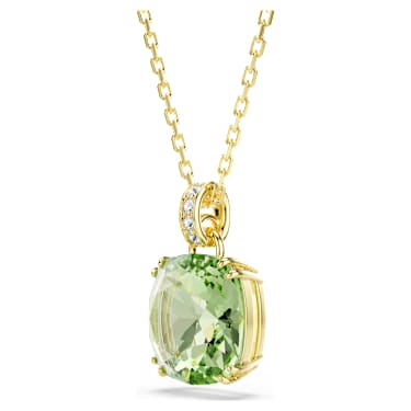 Millenia ペンダント, クッションカット, グリーン, 18Kゴールドコーティング - Swarovski, 5764821