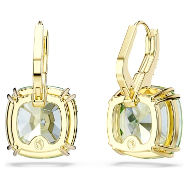 Millenia Hängande örhängen, Kuddslipad, Grön, 18K guldfinish - Swarovski, 5764822