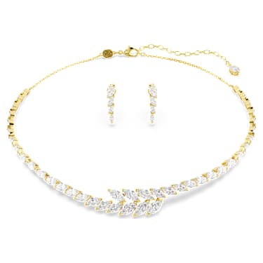Mesmera 세트, 세트(2), 마퀴즈 컷, 화이트, 18K 골드 피니시 - Swarovski, 5764868