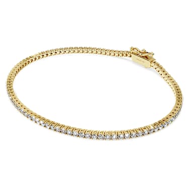 Bracelete Tennis Eternity, Diamantes criados em laboratório 1,5 ct tw, Modelo redondo, Branca, Ouro amarelo de 18 quilates - Swarovski, 5764884