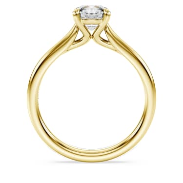 Eternity solitaire-ring, Laboratorium-diamanten 1,0 ct tw, Round-vorm, 18K geelgoud - Swarovski, 5764891