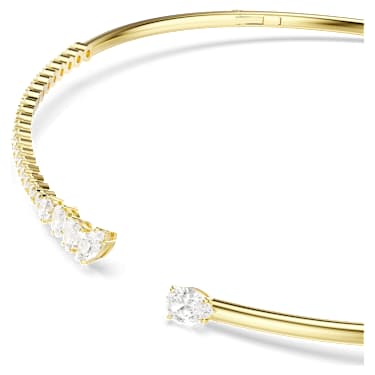 Mesmera choker, Mixed cuts, White, 18K gold finish - Swarovski, 5765175