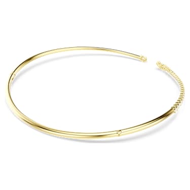 Mesmera choker, Mixed cuts, White, 18K gold finish - Swarovski, 5765175