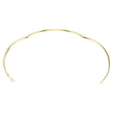 Mesmera 束颈项链, 混合切割, 白色, 金色饰面 - Swarovski, 5765320
