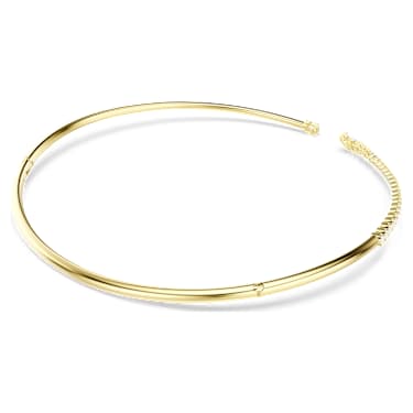 Mesmera 束颈项链, 混合切割, 白色, 金色饰面 - Swarovski, 5765320