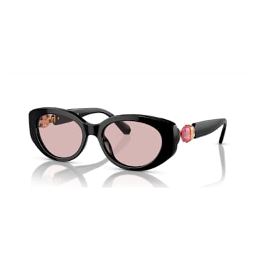 Óculos de sol, Forma oval, SK6002, Preto - Swarovski, 5765632