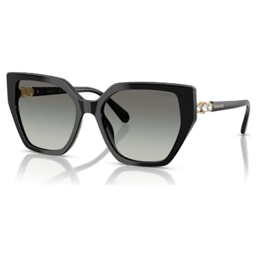 Sunglasses, Square shape, SK6016, Black - Swarovski, 5765702