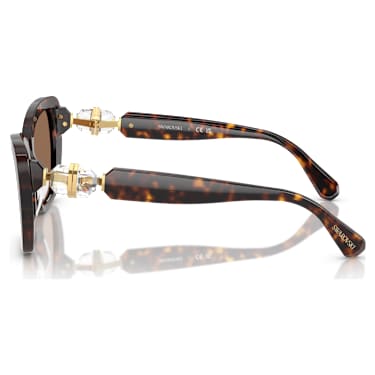 Γυαλιά ηλίου, Σχήμα Μάτι της Γάτας, SK6018, Καφέ - Swarovski, 5765707