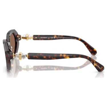 Lunettes de soleil, Forme octogonale, SK6028, Marron - Swarovski, 5765721