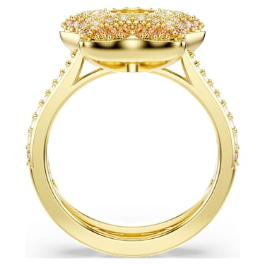 Anel Sublima, Lapidação redonda, Estrela, Multicor, Acabamento em ouro de 18 quilates - Swarovski, 5767345