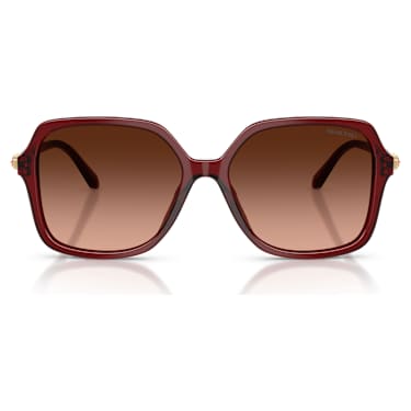 Sunglasses, Square shape, SK6067, Burgundy - Swarovski, 5767682