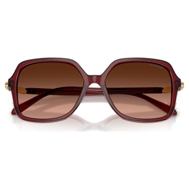 Sunglasses, Square shape, SK6067, Burgundy - Swarovski, 5767682