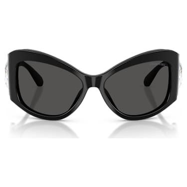 Sunglasses, Butterfly shape, SK6074, Black - Swarovski, 5767699