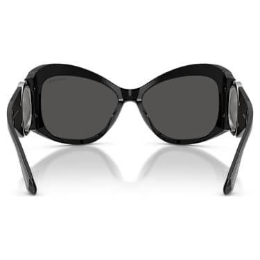 Okulary przeciwsłoneczne, Kształt motyla, SK6074, Czarne - Swarovski, 5767699