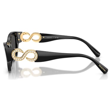Sunglasses, Cat-Eye shape, SK6076, Black - Swarovski, 5767700