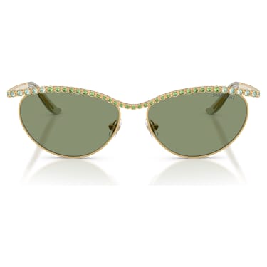 Sunglasses, Cat-Eye shape, SK7046, Green - Swarovski, 5767703