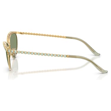 Sunglasses, Cat-Eye shape, SK7046, Green - Swarovski, 5767703
