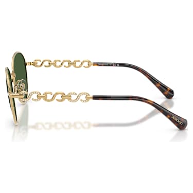 太陽眼鏡, 圓形, SK7049, 金色 - Swarovski, 5767708