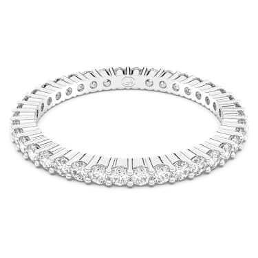 Matrix Vittore 戒指, 圆形切割, 白色, 银色润饰 - Swarovski, 5771270