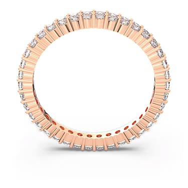 Matrix Vittore 戒指, 圆形切割, 白色, 玫瑰金色饰面 - Swarovski, 5771272