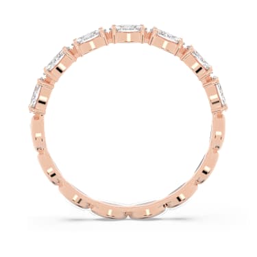 Matrix Vittore 戒指, 榄尖形切割, 白色, 玫瑰金色饰面 - Swarovski, 5771276