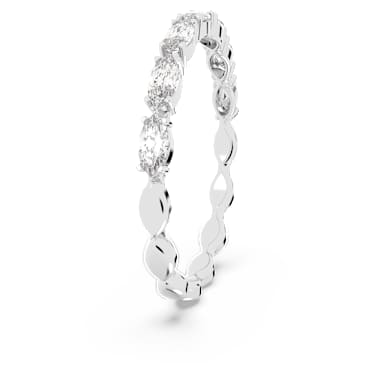 Matrix Vittore 戒指, 榄尖形切割, 白色, 镀铑 - Swarovski, 5771278