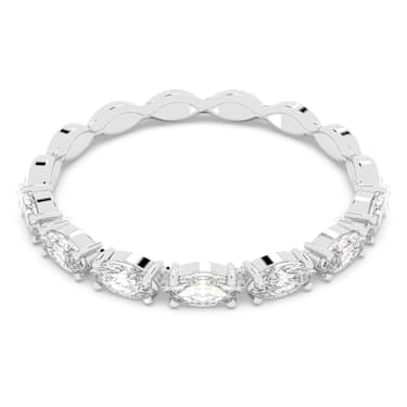 Matrix Vittore 戒指, 榄尖形切割, 白色, 镀铑 - Swarovski, 5771279