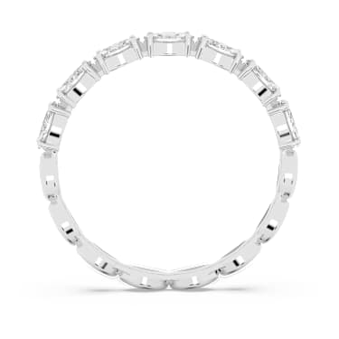 Matrix Vittore 戒指, 榄尖形切割, 白色, 镀铑 - Swarovski, 5771279