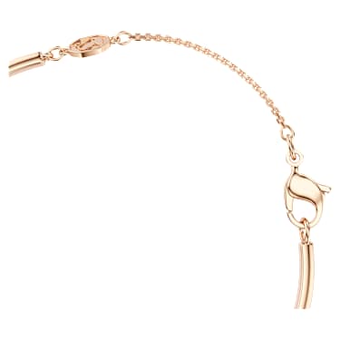 Hyperbola 手镯, 混合切割, 蝴蝶结, 白色, 玫瑰金色饰面 - Swarovski, 5772505