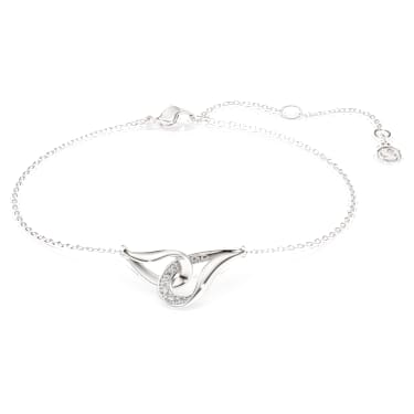 Swarovski Classica Armband, Rundschliff, Ineinandergreifend, Weiß, Sterlingsilber - Swarovski, 5778023