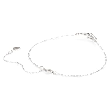 Swarovski Classica 手鏈, 圓形切割, 環環相扣, 白色, 銀 - Swarovski, 5778023