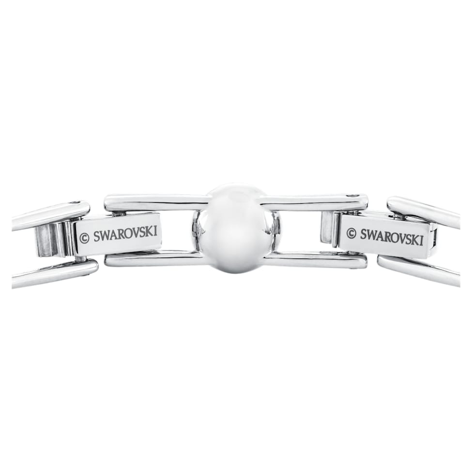 Angelic bracelet, Round cut, Pavé, Small, White, Rhodium plated by SWAROVSKI