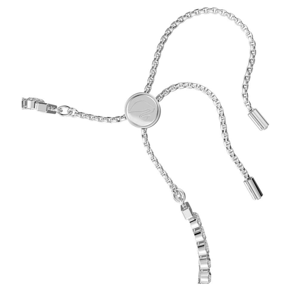 Subtle bracelet, Round cut, White, Rhodium plated by SWAROVSKI