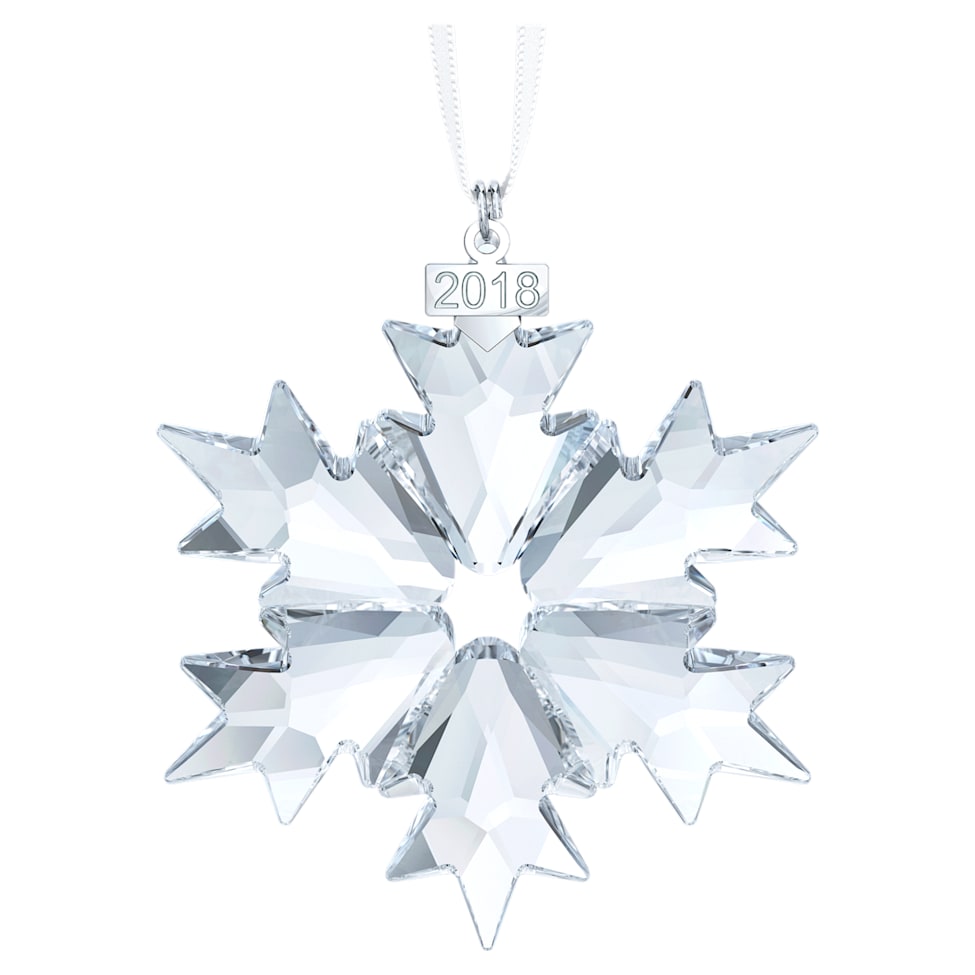 Annual Edition Ornament 2018, Snowflake, White by SWAROVSKI