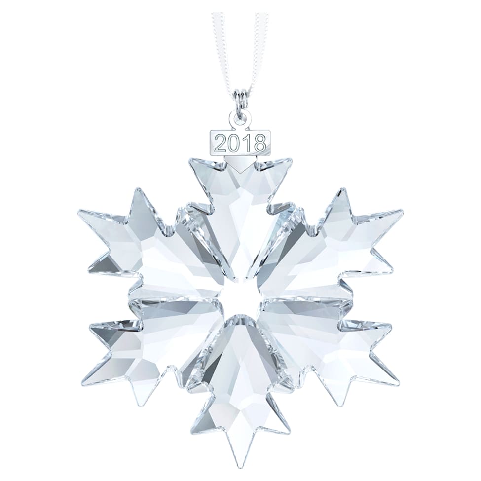 Annual Edition Ornament 2018 decoration, Snowflake, White by SWAROVSKI