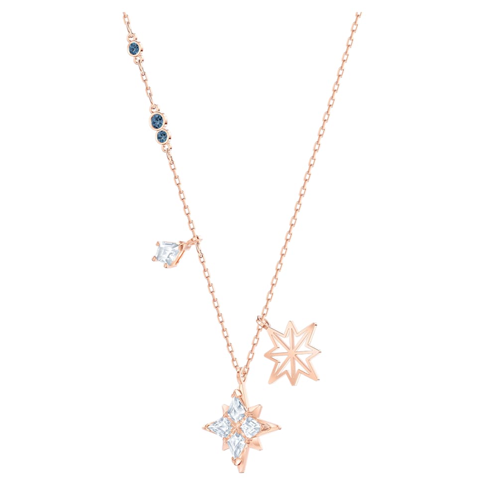 Swarovski Symbolic pendant, Star, White, Rose gold-tone plated by SWAROVSKI