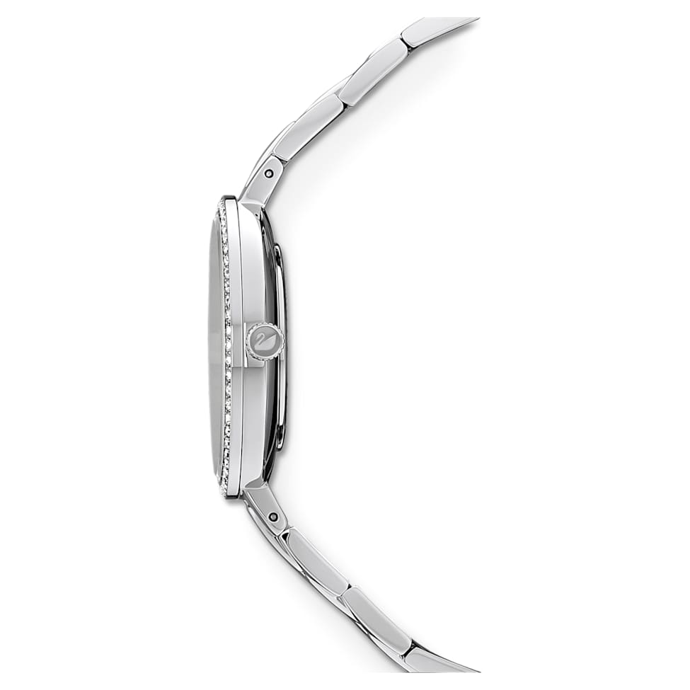 Cosmopolitan watch, Swiss Made, Metal bracelet, Blue, Stainless steel by SWAROVSKI