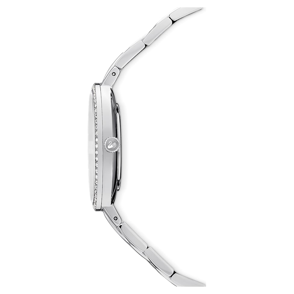 Cosmopolitan watch, Swiss Made, Metal bracelet, Silver Tone, Stainless steel by SWAROVSKI