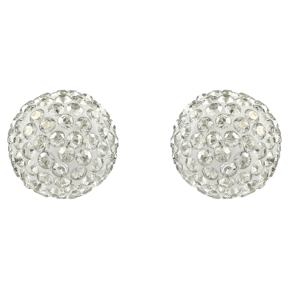 Blow stud earrings, Gray, Gold-tone plated by SWAROVSKI