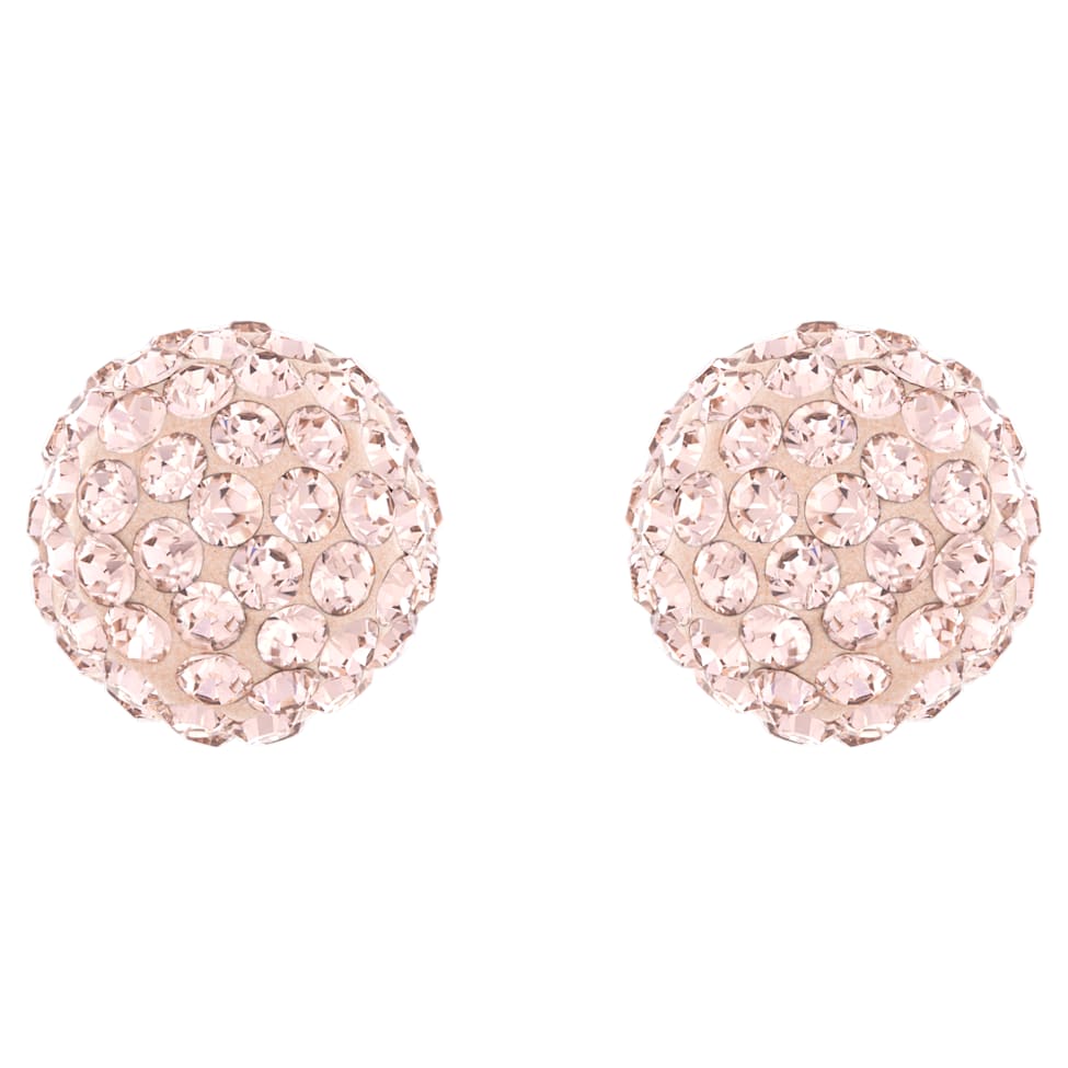 Blow stud earrings, Pink, Rose gold-tone plated by SWAROVSKI