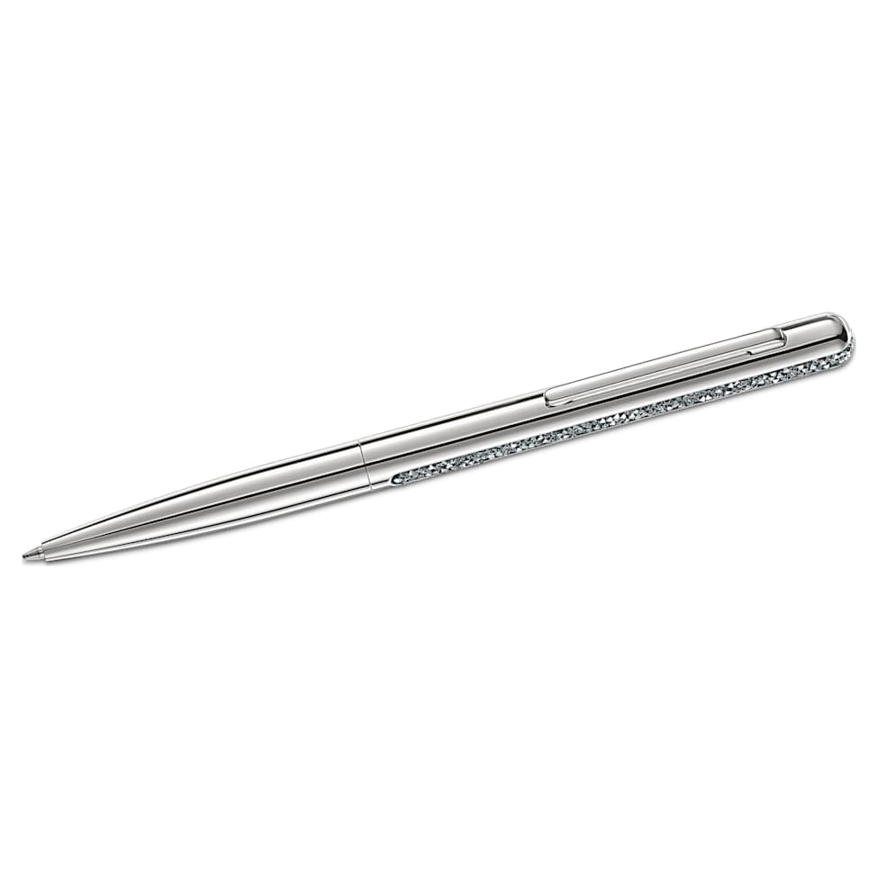 Crystal Shimmer ballpoint pen, Silver Tone, Chrome plated by SWAROVSKI
