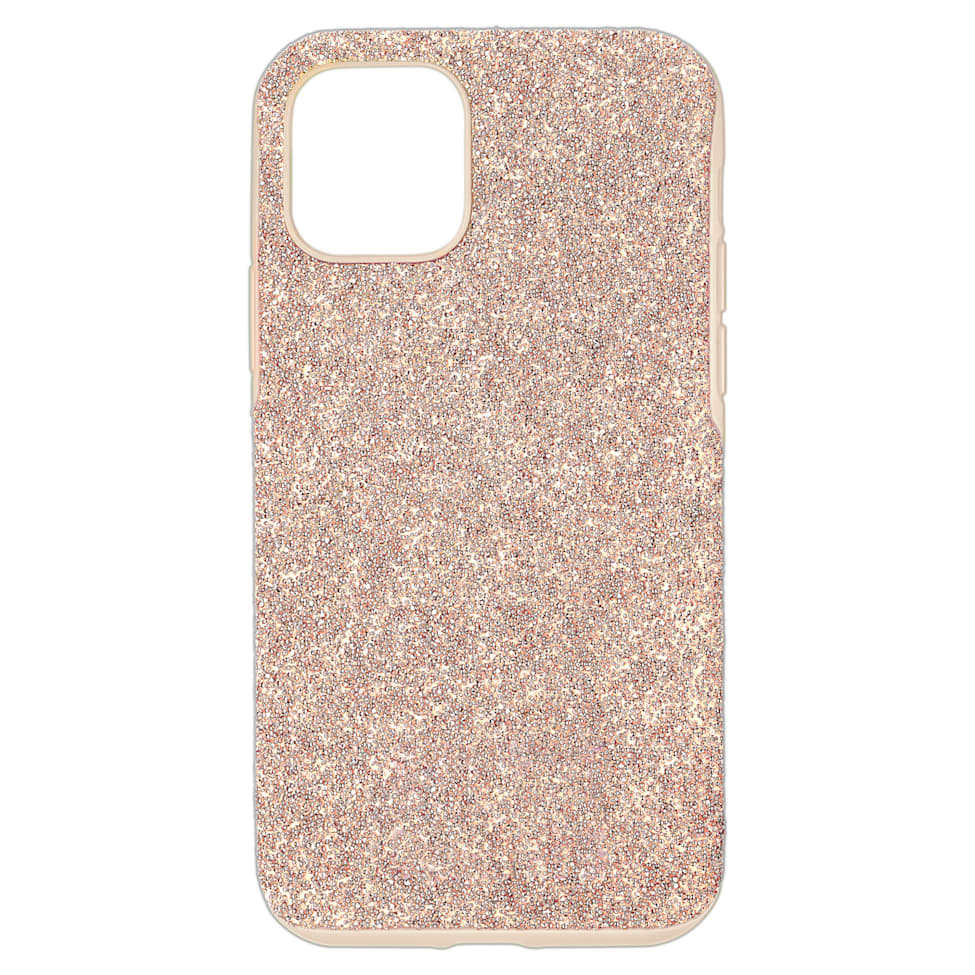 High smartphone case, iPhone® 12 mini, Rose gold tone by SWAROVSKI