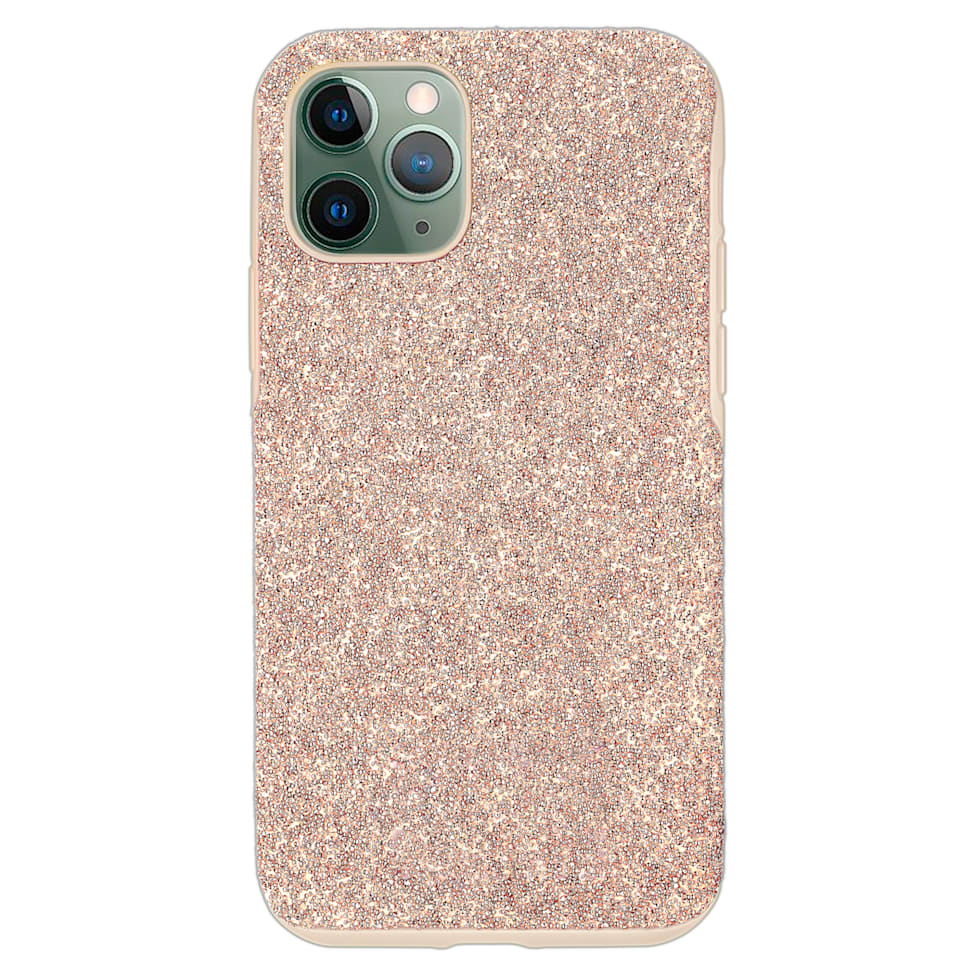 High smartphone case, iPhone® 12 mini, Rose gold tone by SWAROVSKI
