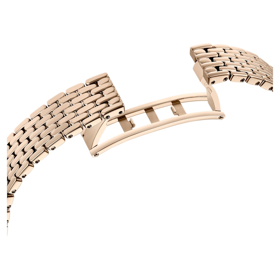 Attract watch, Swiss Made, Pavé, Crystal bracelet, Gold tone, Champagne gold-tone finish by SWAROVSKI