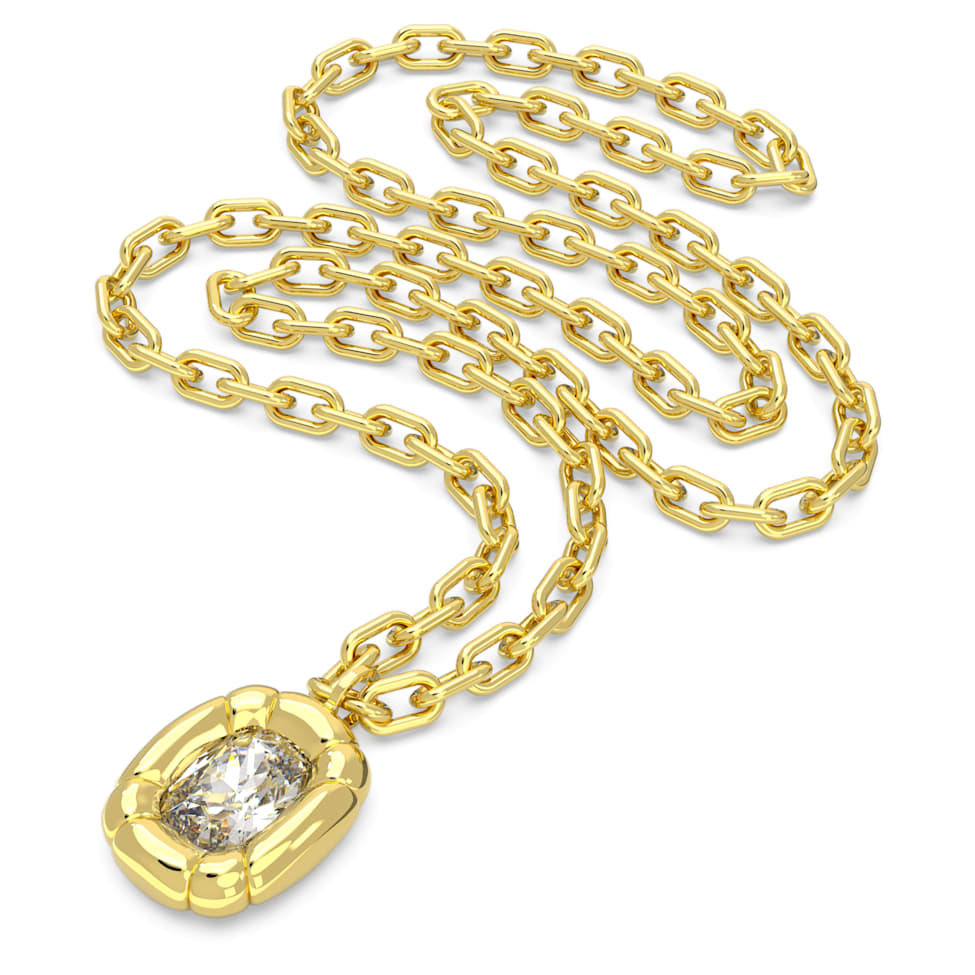 Dulcis pendant, Cushion cut, Gold tone, Gold-tone plated by SWAROVSKI